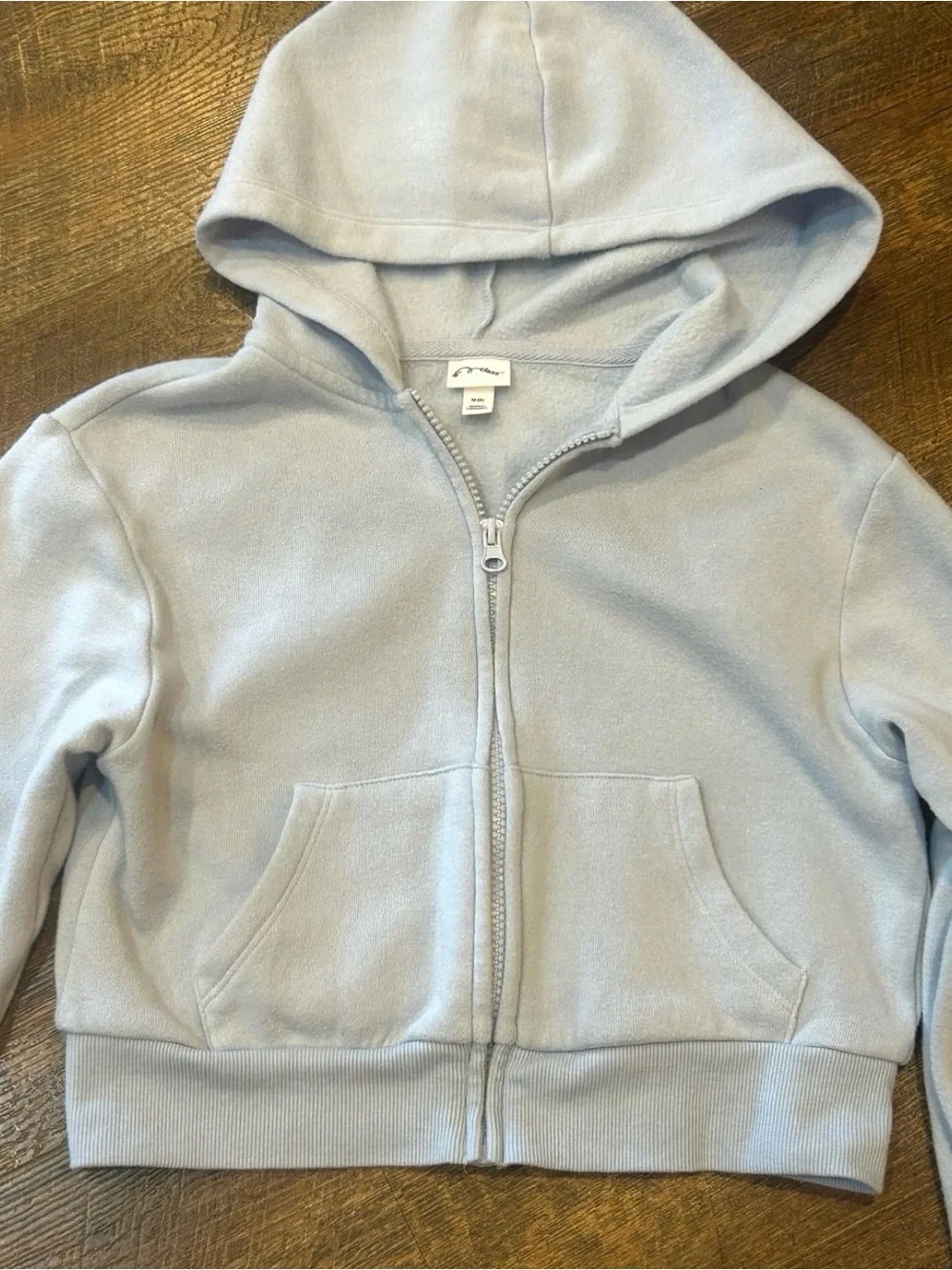 art class Light Blue Kids Zip Front Hoodie 8